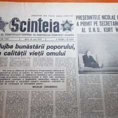 ziarul scanteia 10 iulie 1979-ceausescu cu secretarul general al ONU