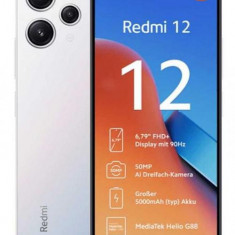 Telefon Mobil Xiaomi Redmi 12, Procesor Mediatek Helio G88, Octa-Core, IPS LCD 6.79inch, 4GB RAM, 128GB Flash, Camera Tripla 50 + 8 + 2 MP, 4G, Wi-Fi,