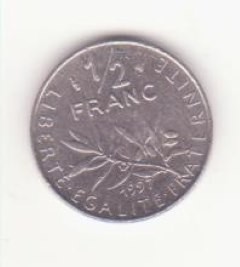 Franța 1/2 franc 1997