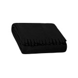 Patura decorativa, 170x130 cm, Textura moale, Negru, ATU-087555, Oem