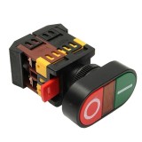 Intrerupator APBB 22&amp;25N elSales ELS-APBB, cu revenire, led, rosu/verde