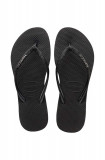 Cumpara ieftin Havaianas slapi SLIM SPARKLE II femei, culoarea negru, cu toc plat, 4146093.0090