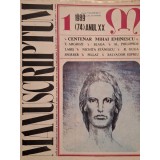 D. Panaitescu Perpessicius - Manuscriptum, nr. 1/1989 (74) anul XX (Editia: 1989)