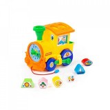 Locomotiva educativa+forme, 22x14x18 cm, Cavallino, Polesie