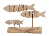 Cumpara ieftin Decoratiune Fish Nature, Mauro Ferretti, 37x10x24 cm, lemn de tanoak, natural