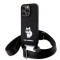 Husa Karl Lagerfeld iPhone 15 Pro Max Silicone Crossbody, Choupette, negru, KLHCP15XSCBSCNK
