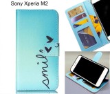 Husa Sony Xperia M2 + stylus, Albastru, Silicon