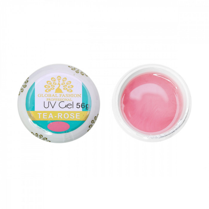 Gel UV de constructie, autonivelant, Global Fashion, cover, 56 g, Tea Rose