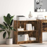 VidaXL Bibliotecă, stejar fumuriu, 80x24x76 cm, lemn prelucrat 857830