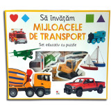 Carte Editura Litera, Sa invatam mijloacele de transport. Set educativ cu puzzle