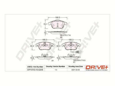 Dr!ve+ DP1010.10.0205 set placute frana,frana disc foto