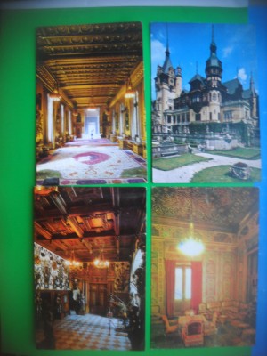 HOPCT LOT 3170 - 4 CARTI POSTALE-CASTELUL PELES -JUD PRAHOV-CIRCULATE foto