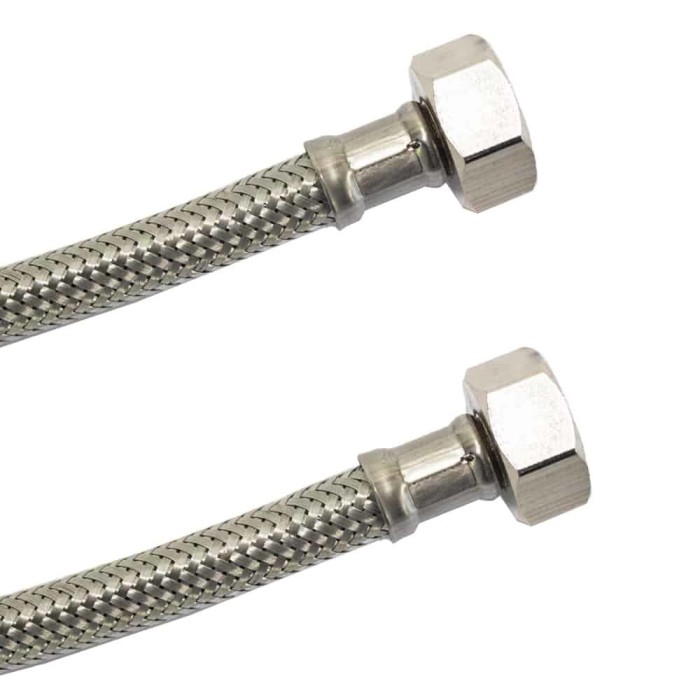 Furtun Blindat Inox 1/2, Furtun Flexibil Apa, 800mm