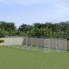 Padoc de exterior pentru c&acirc;ini argintiu 4x16x2m oțel galvanizat