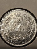 D1 250 lei 1941 NSD Argint moneda din foto
