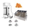 Mașină profesională pentru churros de 15L cu două friteuze cu ulei 2x10L