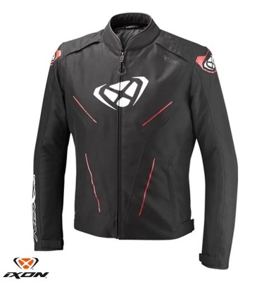 Geaca (jacheta) barbati pentru scuter - motocicleta Roadster Ixon All season model Prodigy WP MS culoare: negru/alb/rosu Negru/alb/rosu 4XL foto