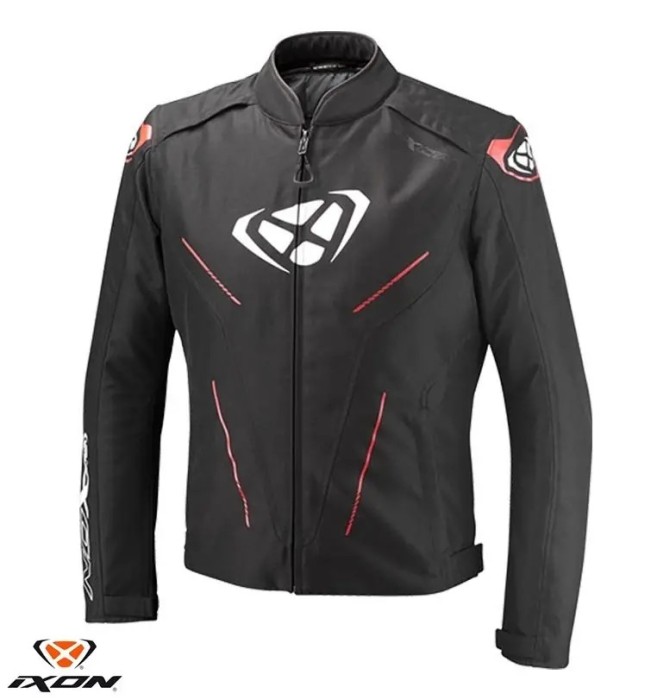 Geaca (jacheta) barbati pentru scuter - motocicleta Roadster Ixon All season model Prodigy WP MS culoare: negru/alb/rosu Negru/alb/rosu 4XL