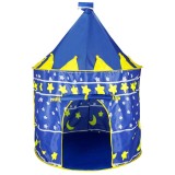 Cort Castel de joaca pentru copii, pliabil, 100x140 cm, albastru Household NewTrend, Oem