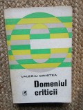 Valeriu Cristea - Domeniul criticii