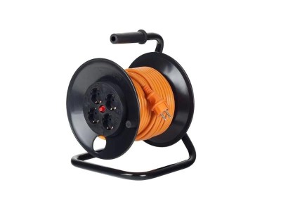 Derulator 4 prize cordon 3X2.5 40m portocaliu IP20 Bachmann 392.440 foto