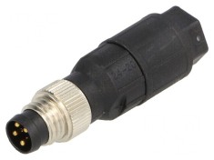 Conector M8 4 PIN Drept pe Cablu Filet Exterior 4A
