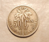 CONGO 50 CENTIMES 1926 MONEDA ISTORICA / VARIANTA FLAMANDA, Africa