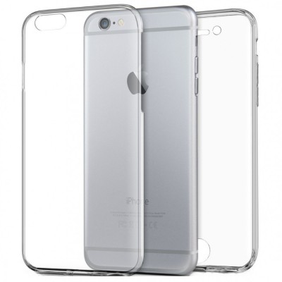 Husa Full TPU 360&amp;deg; (fata + spate) pentru iPhone 6 / 6S, Transparent foto