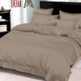 Cumpara ieftin Lenjerie Damasc cu elastic 180x200 Premium Maro (Finet)