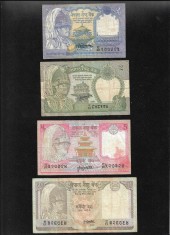 Set Nepal 1 + 2 + 5 + 10 rupii rupees