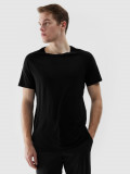 Tricou de trekking cu l&acirc;na Merino pentru bărbați - negru, 4F Sportswear