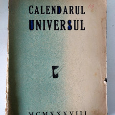 CALENDARUL UNIVERSUL PE ANUL 1938, lipsa copertile