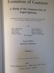 FORMATION OF CONTRACTS-RUDOLPH SCHLESINGER 2 VOL foto