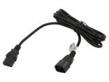 Cablu de Alimentare IEC C13 la IEC C14 3m Negru 10A 250V, Akyga