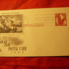 Carte Postala FDC - Posta Aeriana SUA 1958