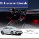 Lumini ambientale Honda Civic 2016-2021 set complet control telefon sau sistem original CarStore Technology