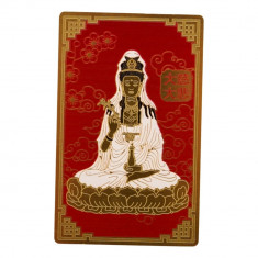 Card feng shui din metal kwan yin quan yin pe lotus impotriva accidentelor si vatamarilor