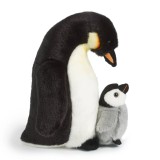 Mama si puiul , Pinguin de plus 27 cm , Living Nature