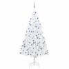 VidaXL Brad Crăciun pre-iluminat artificial set globuri alb 210 cm PVC