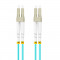 Cablu retea fibra optica cu lungime 5 m si conectori LC UPC-LC UPC, Lanberg Z43336, MM, DUPLEX 3.0MM OM3 50 125 LSZH, albastru