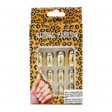 Cumpara ieftin Set 12 unghii false, adeziv inclus, animal print, Global Fashion