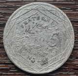 (A781) MONEDA DIN ARGINT FRANTA - 5 EURO 2008, SEMANATOAREA, Europa