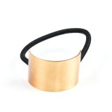 Elastic de par negru cu parte metalica aurie