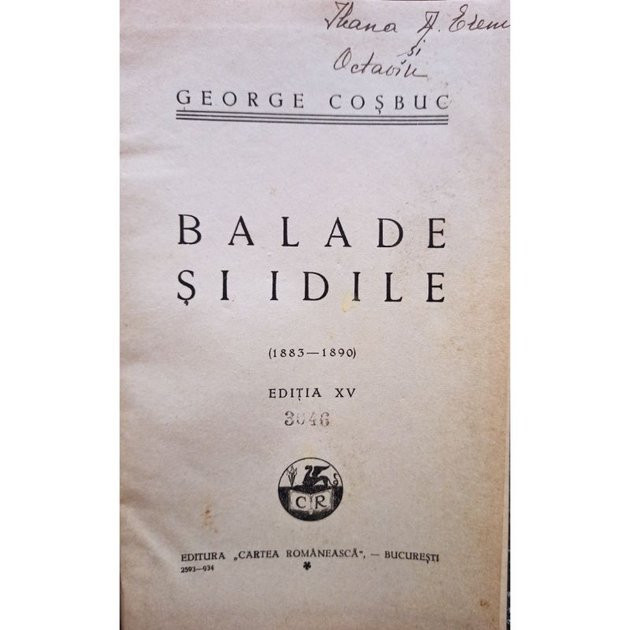 George Cosbuc - Balade si idile, editia XV (1934)