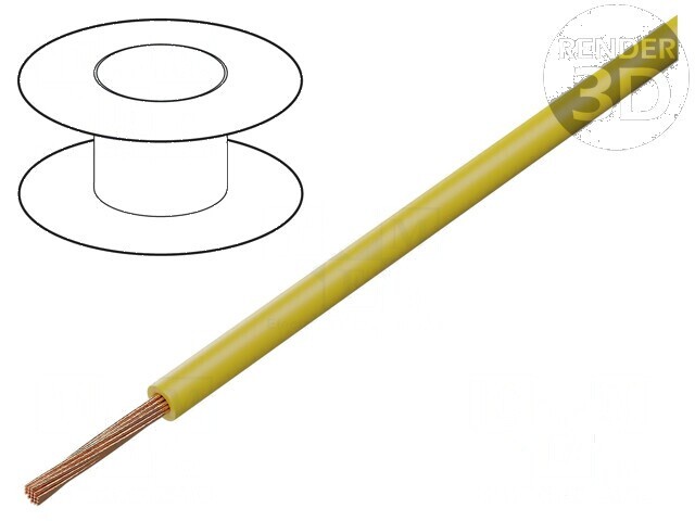 Cablu FLY 1x1,5mm2 litat Cu PVC galben 60V 2,7-3mm