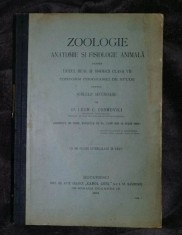 Zoologie, Anatomis și Fisiologie Animală... 1903 cartonată/ Leon C. Cosmovici