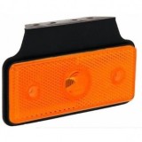 Lampa Gabarit LED Galbena 12-36V, Dreptunghiulara 110x45mm, Omologare E20, Montaj Lateral cu Suport Cauciuc