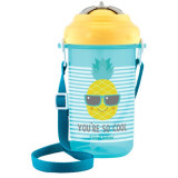 Canpol babies So Cool Bottle biberon pentru copii cu pai Ananas 12m+ 400 ml