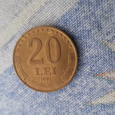 Moneda România 20 lei 1991.