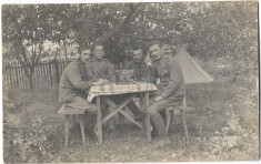 B2230 Soldati austro-ungari cu centrala telefonica 1917 poza veche foto
